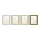 Fotoramme Home ESPRIT Hvid Beige Krystal polystyren Marmor Skandinavisk 21 x 2 x 26 cm (4 enheder) #1