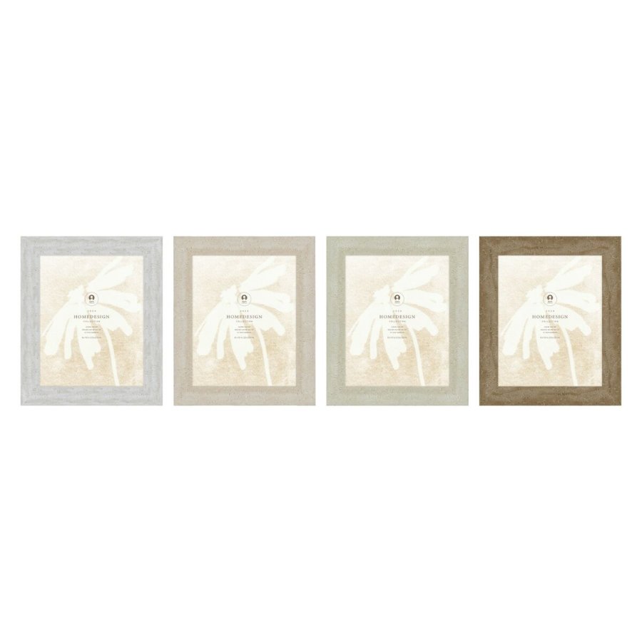 Fotoramme Home ESPRIT Hvid Beige Krystal polystyren Marmor Skandinavisk 26 x 2 x 31 cm (4 enheder) #1