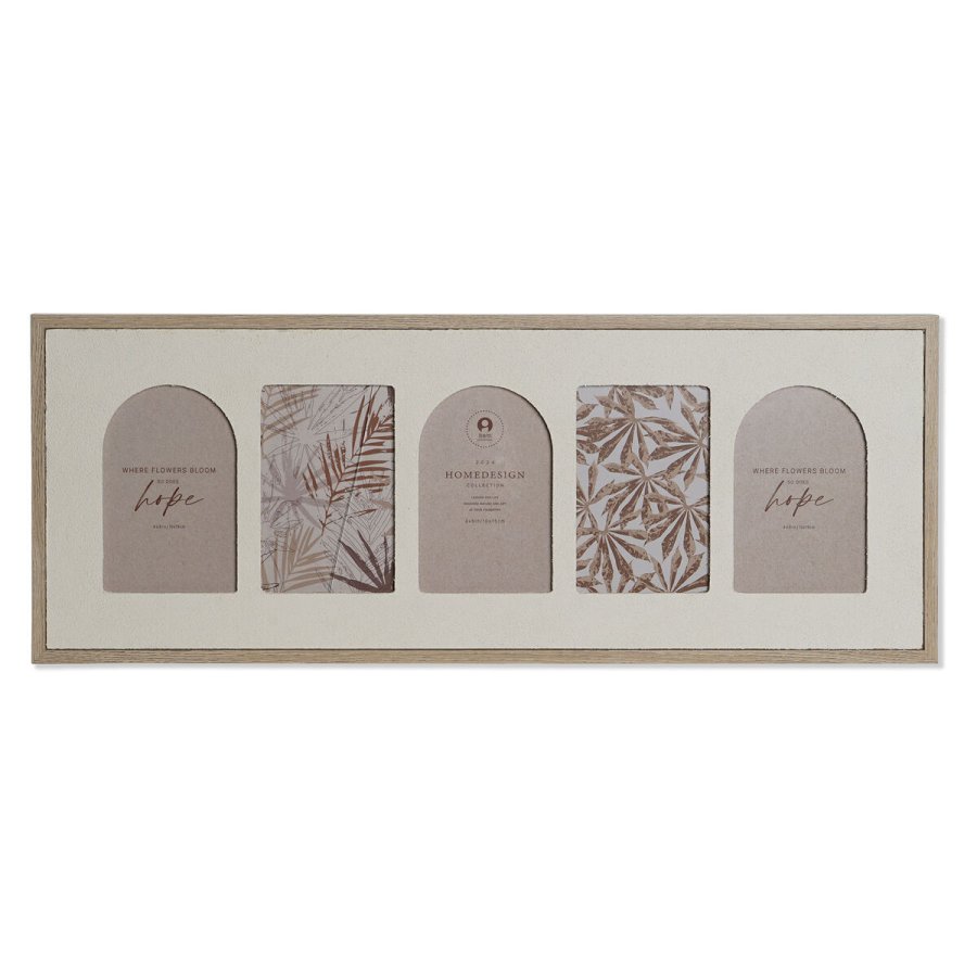 Fotoramme Home ESPRIT Beige Krystal Tr MDF Skandinavisk 60 X 3 X 34 cm #1