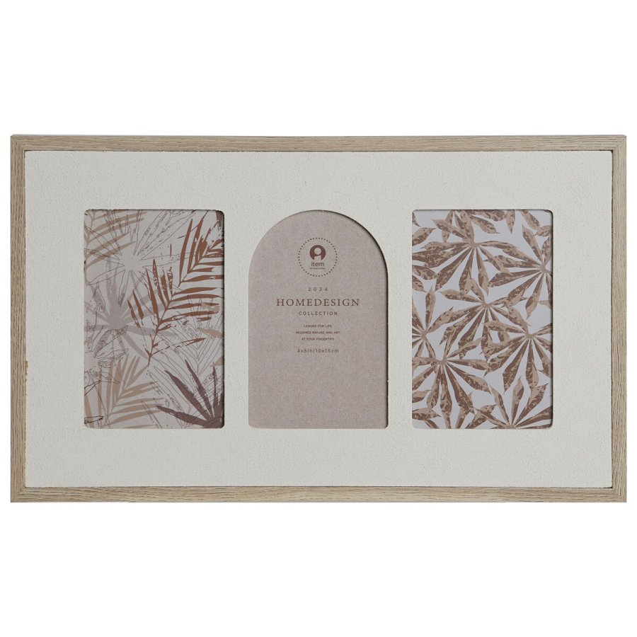 Fotoramme Home ESPRIT Beige Krystal Tr MDF Skandinavisk 39 X 2 X 24 cm #1