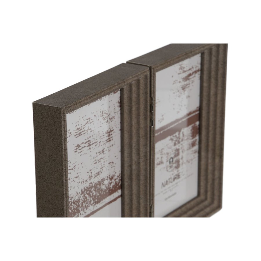 Fotoramme Home ESPRIT Brun Beige Krystal polystyren Urban 25 x 3 x 18 cm (2 enheder) #5