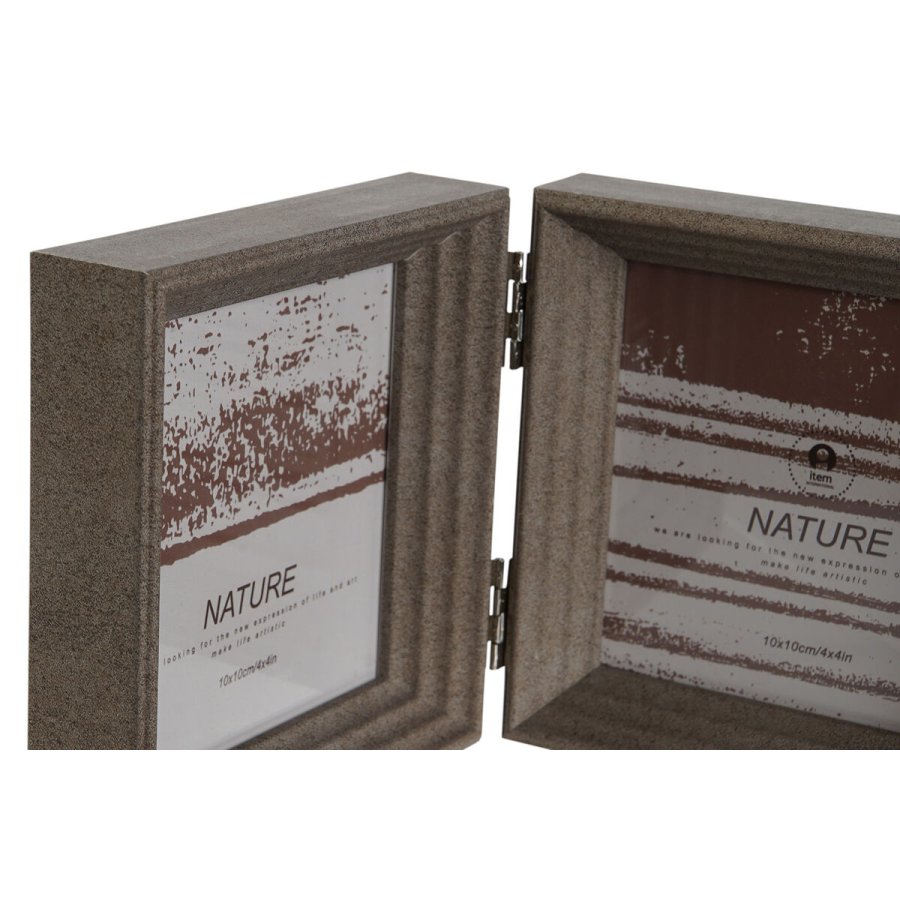 Fotoramme Home ESPRIT Brun Beige Krystal polystyren 38 X 3 X 12 cm (2 enheder) #5