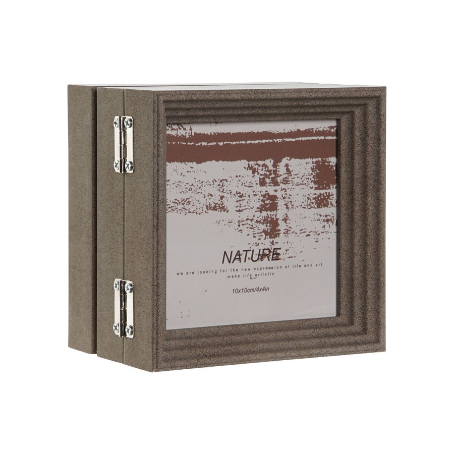 Fotoramme Home ESPRIT Brun Beige Krystal polystyren 38 X 3 X 12 cm (2 enheder) #9