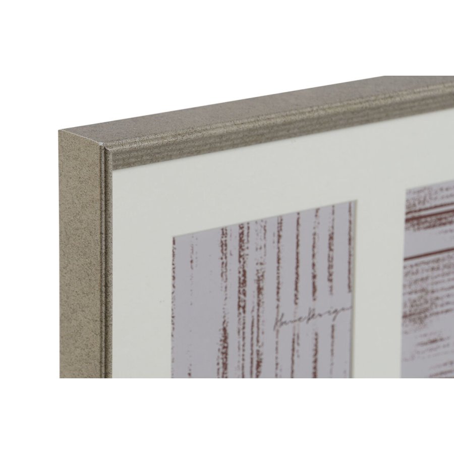 Fotoramme Home ESPRIT Hvid Brun Natur Krystal polystyren Urban 29 X 3 X 23 cm (2 enheder) #5