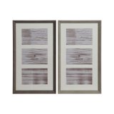 Fotoramme Home ESPRIT Hvid Brun Gr Krystal polystyren Urban 23 X 3 X 41 cm (2 enheder) #1