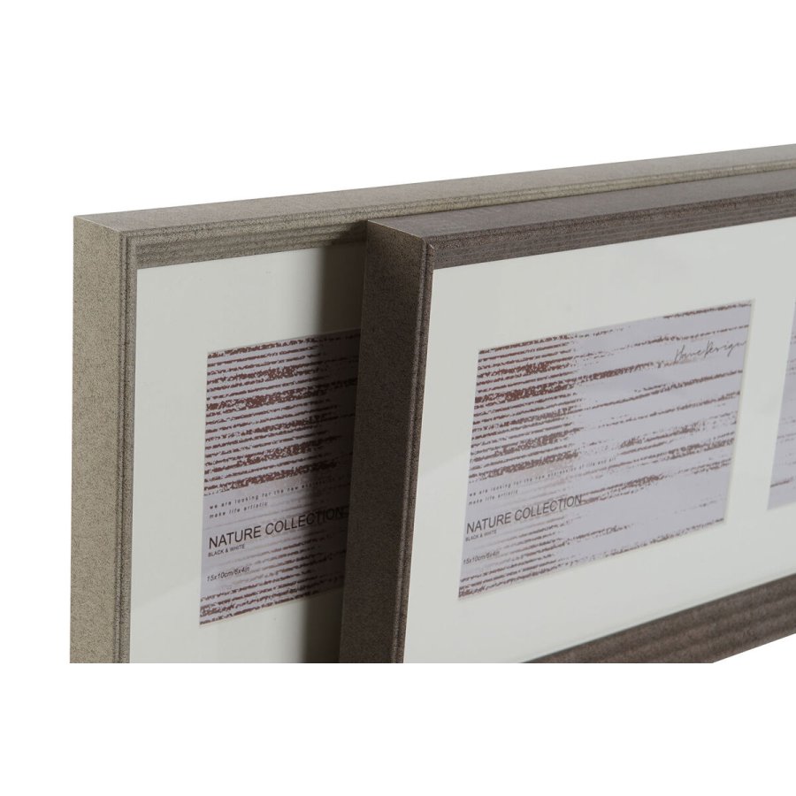 Fotoramme Home ESPRIT Brun Natur Krystal polystyren Urban 56 X 3 X 18 cm (2 enheder) #5