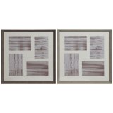 Fotoramme Home ESPRIT Brun Natur Krystal polystyren Urban 34 x 3 x 34 cm (2 enheder) #1