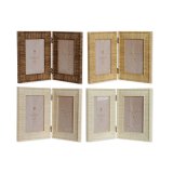 Fotoramme Home ESPRIT Brun Beige Natur Elfenben Krystal polystyren Skandinavisk 31 X 2 X 21 cm (4 enheder) #1