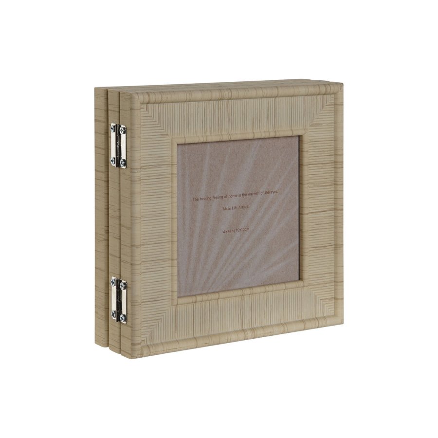 Fotoramme Home ESPRIT Brun Beige Natur Elfenben Krystal polystyren 47 X 2 X 16 cm (4 enheder) #13