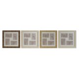 Fotoramme Home ESPRIT Brun Beige Natur Elfenben Krystal polystyren Skandinavisk 38 x 2 x 38 cm (4 enheder) #1
