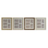 Fotoramme Home ESPRIT Brun Beige Natur Elfenben Krystal polystyren Skandinavisk 34 X 2 X 38 cm (4 enheder) #1