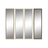 Fritstende spejl Home ESPRIT Brun Beige Gr Natur Krystal polystyren 45 X 40 X 166 cm (4 enheder) #1