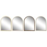 Vgspejl Home ESPRIT Brun Beige Natur Elfenben Scandi 55 X 2 X 75 cm (4 enheder) #1