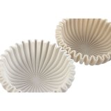 Borddekoration Home ESPRIT Hvid Beige Harpiks 20 X 20 X 6,5 cm (2 enheder) #2