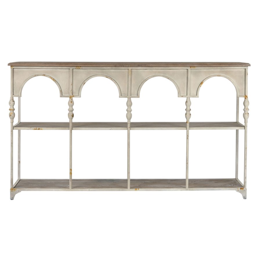Hylder Home ESPRIT Hvid Natur Metal 159 X 36,5 X 91 cm #1