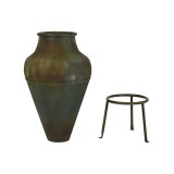 Vase Home ESPRIT Grn Metal 49 X 49 X 91 cm #1