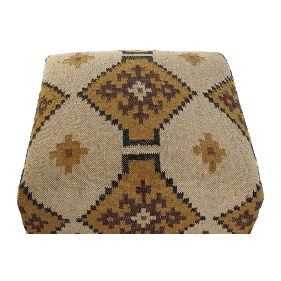 Fodsttte Home ESPRIT Beige Sennep 80 x 80 x 44 cm #2