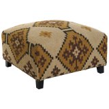 Fodsttte Home ESPRIT Beige Sennep 80 x 80 x 44 cm #1