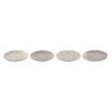 plade Home ESPRIT Brun Beige Porceln 19 x 19 x 2 cm #1