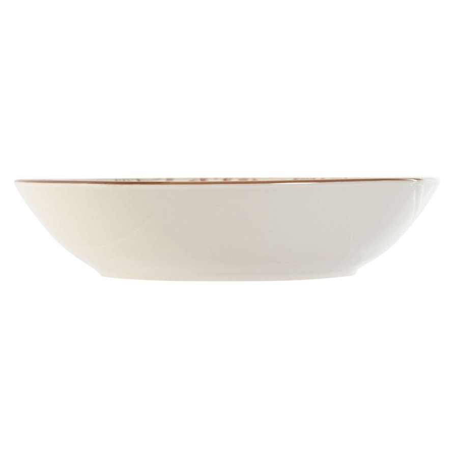 plade Home ESPRIT Brun Beige Porceln 20 x 20 x 4 cm #7
