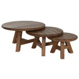 St med 3 borde Home ESPRIT Teak 80 x 80 x 43 cm #1