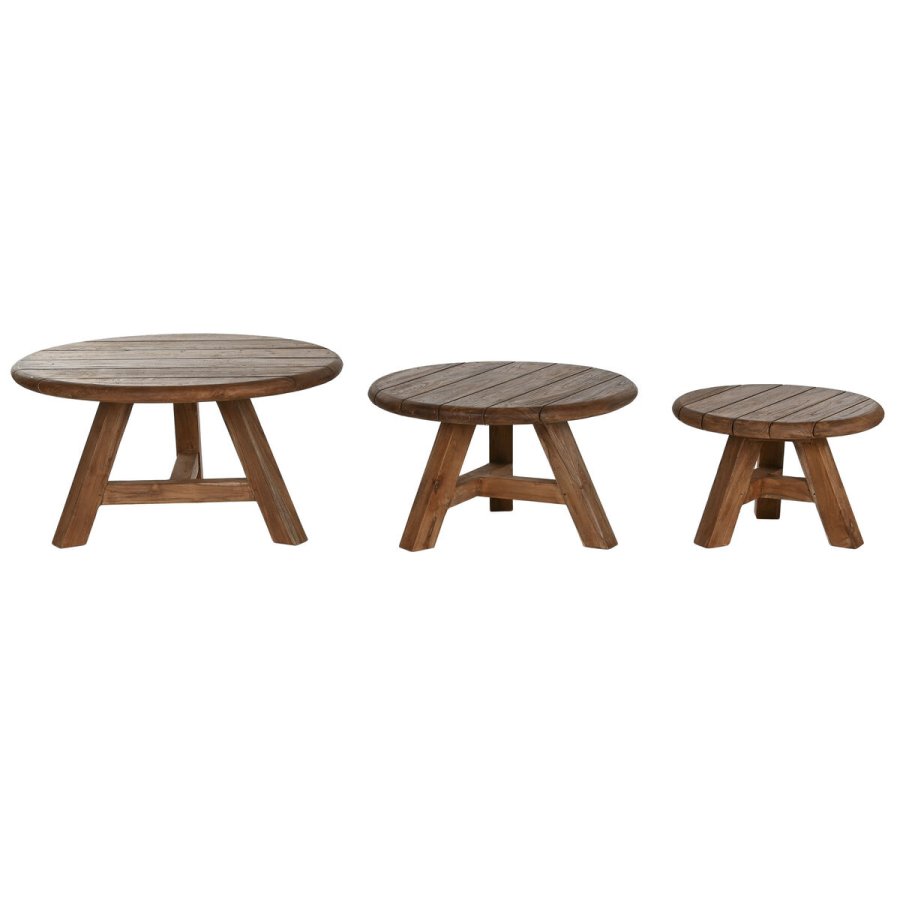St med 3 borde Home ESPRIT Teak 80 x 80 x 43 cm #6