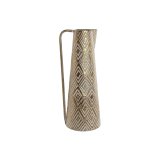 Vase Home ESPRIT Hvid Gylden Metal Moderne 19,5 X 19,5 X 53 cm #1