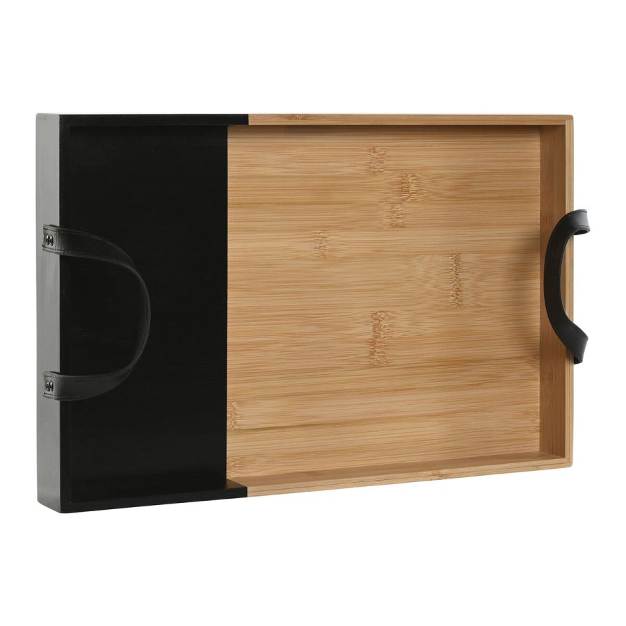 Snack bakke Home ESPRIT Sort Natur Moderne 42 x 27 x 4,5 cm #4