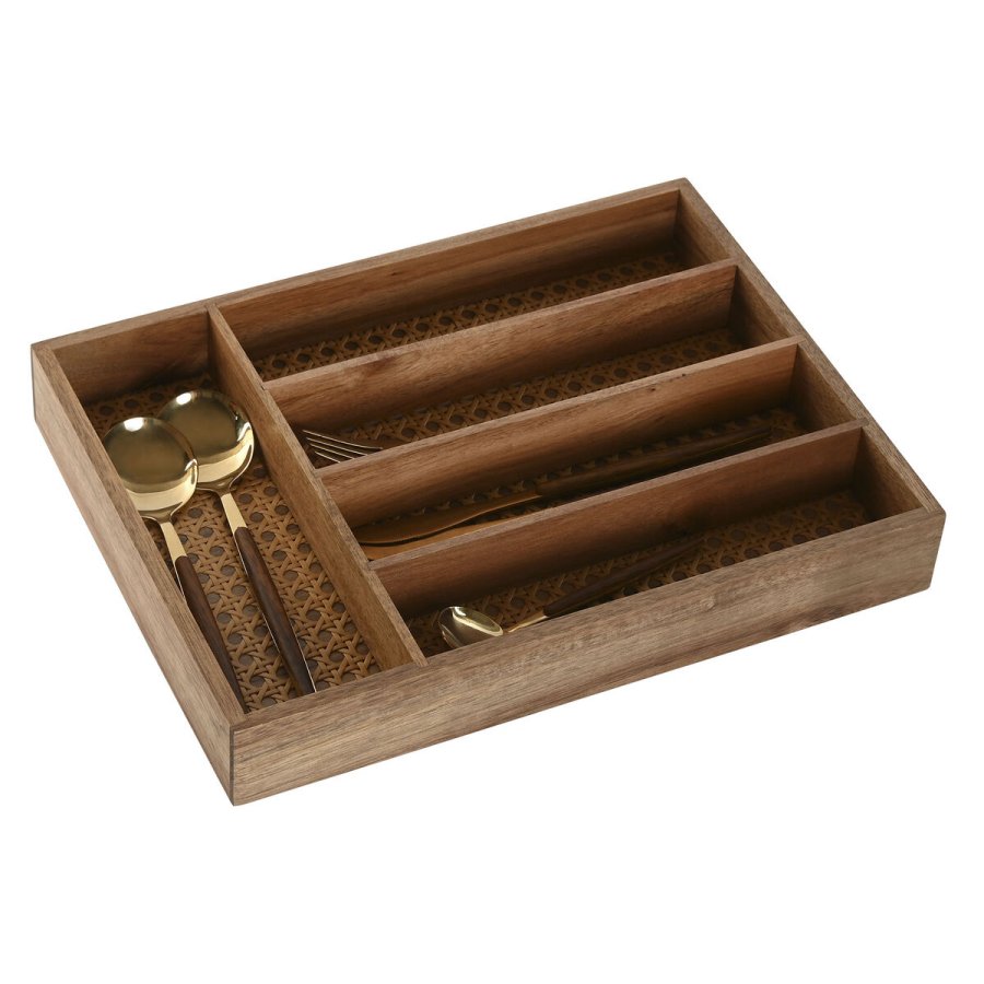 Bestikholder Home ESPRIT Natur Akacie 34,5 x 25,5 x 5 cm #1