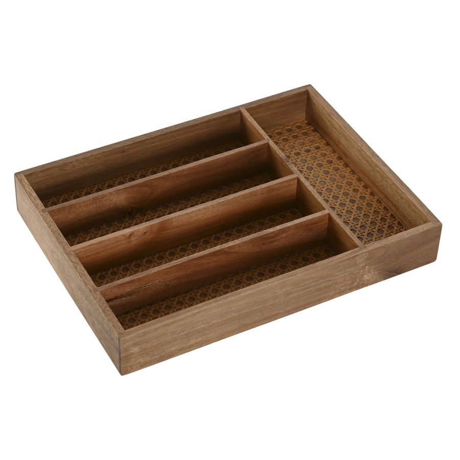 Bestikholder Home ESPRIT Natur Akacie 34,5 x 25,5 x 5 cm #13
