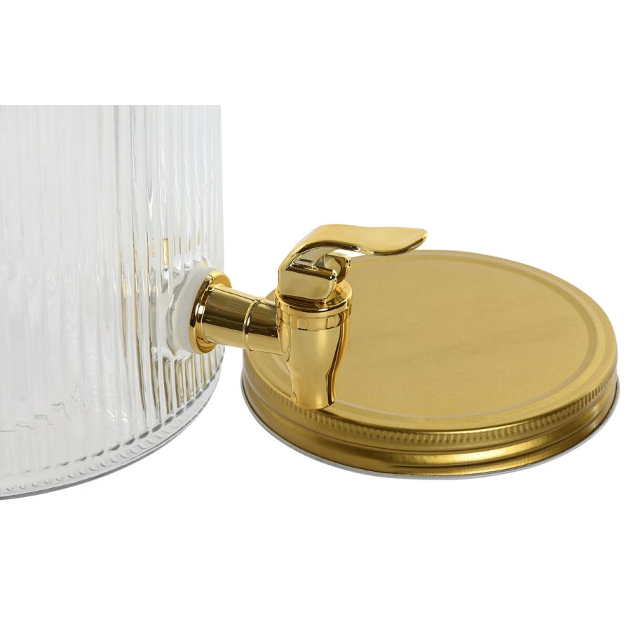 Vandbeholder Home ESPRIT Gylden Metal Krystal 5,5 L 18 x 23,5 x 30 cm #4