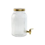 Vandbeholder Home ESPRIT Gylden Metal Krystal 5,5 L 18 x 23,5 x 30 cm #1