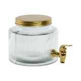 Vandbeholder Home ESPRIT Gylden Metal Krystal 17,8 x 25 x 15 cm #1
