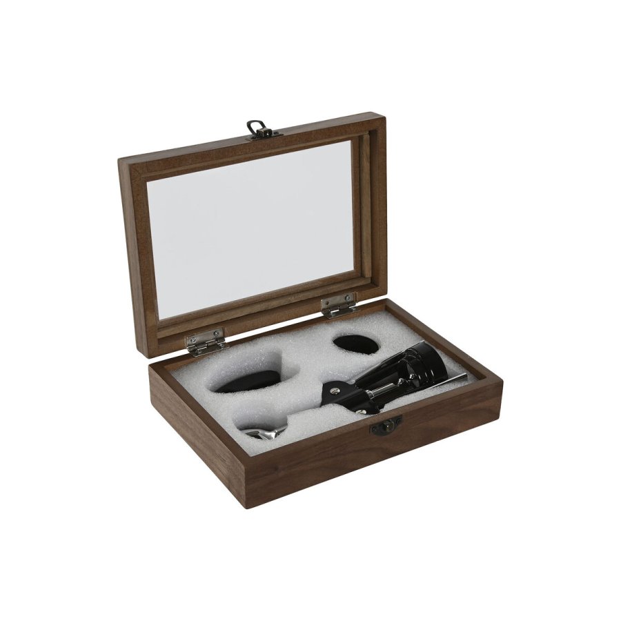 St med Vintilbehr Home ESPRIT Sort Natur Rustfrit stl Tr MDF 21 x 14,5 x 5,4 cm #10