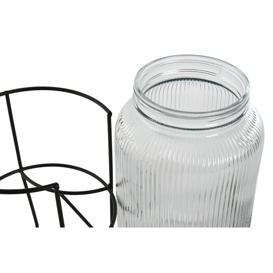Vandbeholder Home ESPRIT Sort Metal Silikone Krystal ABS 5 L 19,6 x 23,5 x 40,5 cm #10