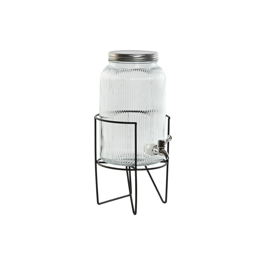 Vandbeholder Home ESPRIT Sort Metal Silikone Krystal ABS 5 L 19,6 x 23,5 x 40,5 cm #1