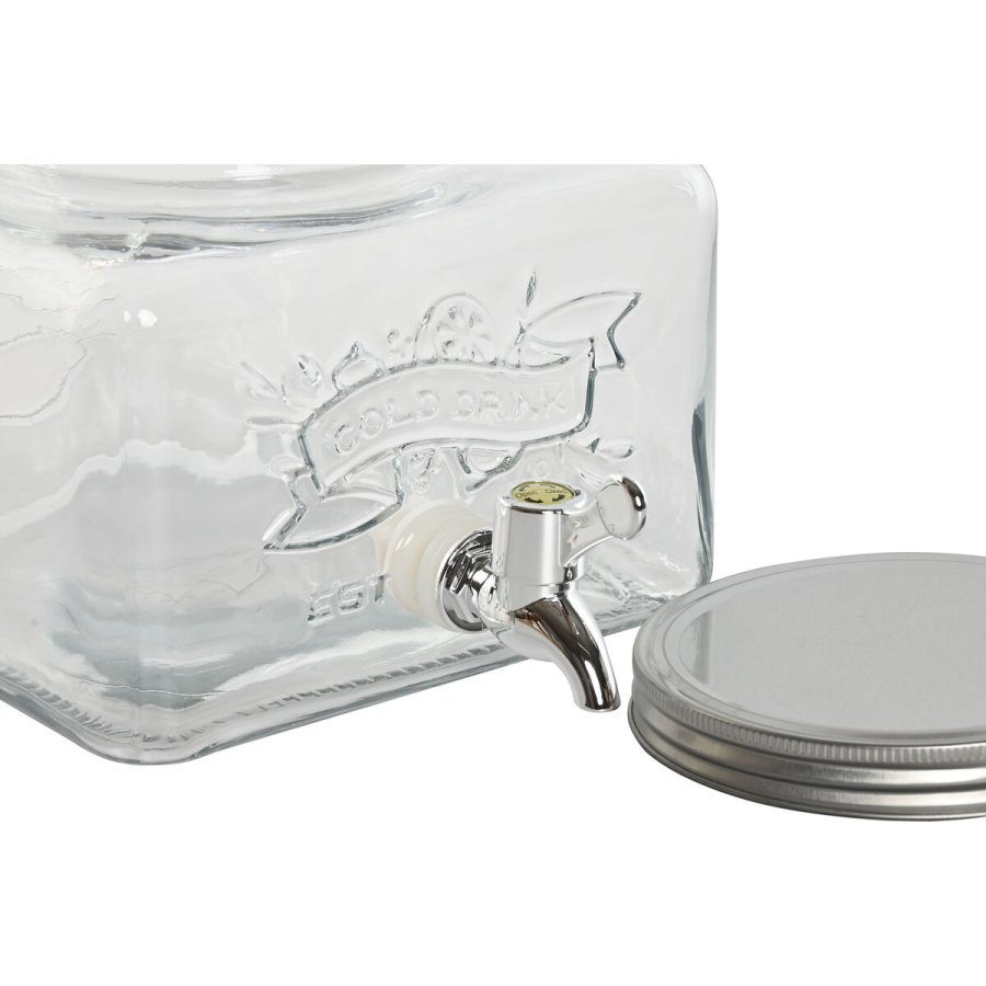Vandbeholder Home ESPRIT Gennemsigtig Metal Silikone Krystal ABS 3,5 L 19 x 25 x 16 cm #4