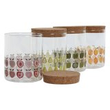 Blik Home ESPRIT Gul Grn Natur Kork Silikone Borosilikatglas Shabby Chic 700 ml (4 enheder) #4