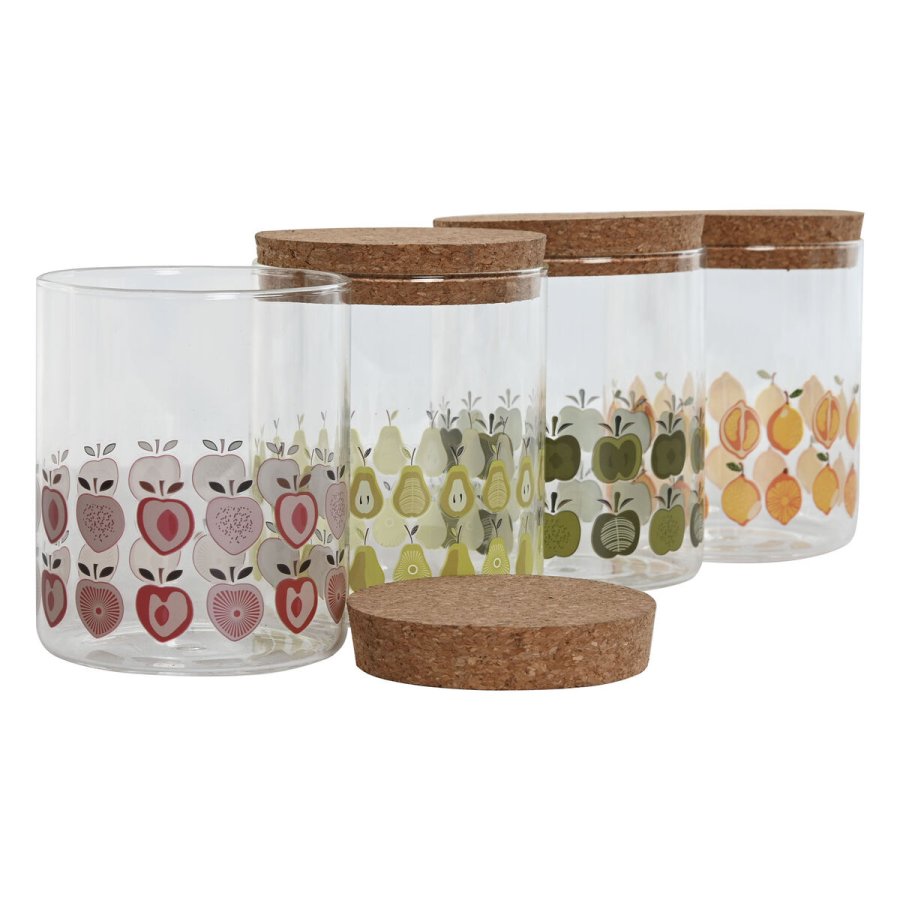 Blik Home ESPRIT Gul Grn Natur Kork Silikone Borosilikatglas Shabby Chic 700 ml (4 enheder) #4