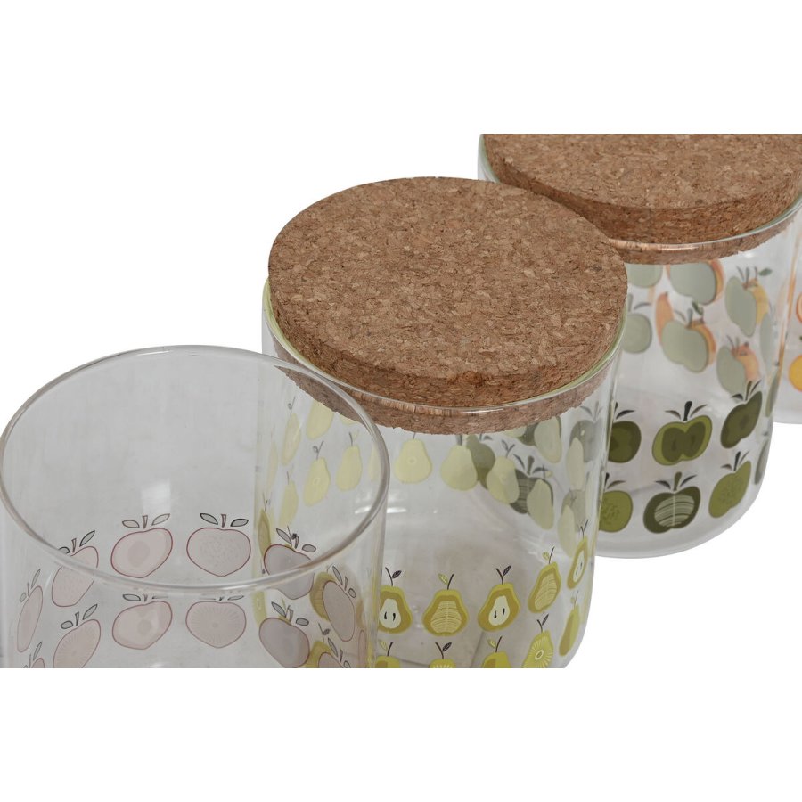 Blik Home ESPRIT Gul Grn Natur Kork Silikone Borosilikatglas Shabby Chic 700 ml (4 enheder) #7