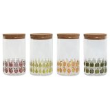 Blik Home ESPRIT Gul Grn Natur Kork Silikone Borosilikatglas Shabby Chic 1 L (4 enheder) #1