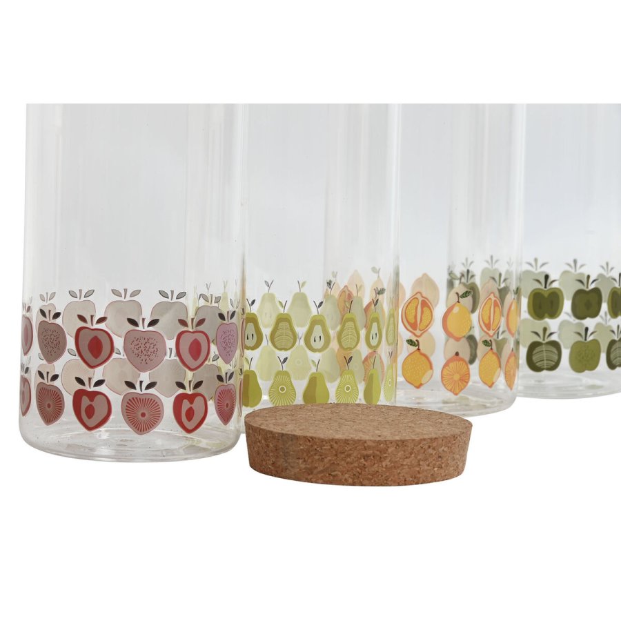 Blik Home ESPRIT Gul Grn Natur Kork Silikone Borosilikatglas Shabby Chic 1,4 L (4 enheder) #4