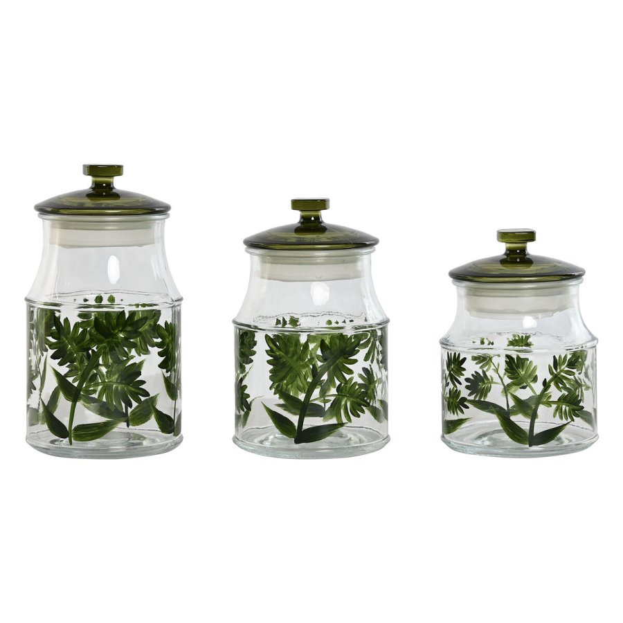 St med 3 Dser Home ESPRIT Grn Krystal 1,2 L 3 Dele #1