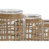 Vase Home ESPRIT Natur Krystal 16,5 x 16,5 x 27 cm (3 Dele) #2