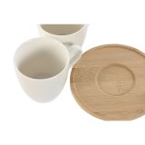 Dele kaffekopst Home ESPRIT Hvid Bambus Porceln 90 ml #3