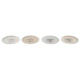 Flad Plade Home ESPRIT Hvid Beige Stentj Traditionel 20 x 20 x 2,5 cm #4