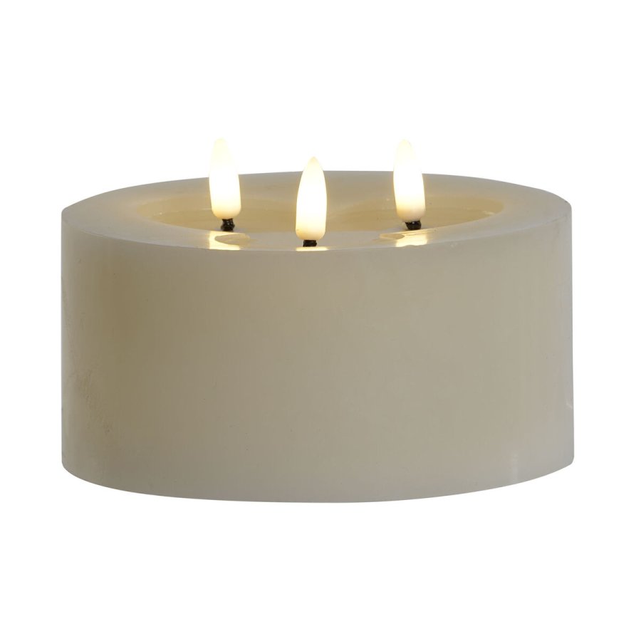 Stearinlys LED Home ESPRIT Beige 15 x 15 x 7 cm (AA) #2