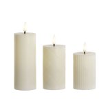 Stearinlys LED Home ESPRIT Beige 5,5 x 5,5 x 13,5 cm (AA) #1