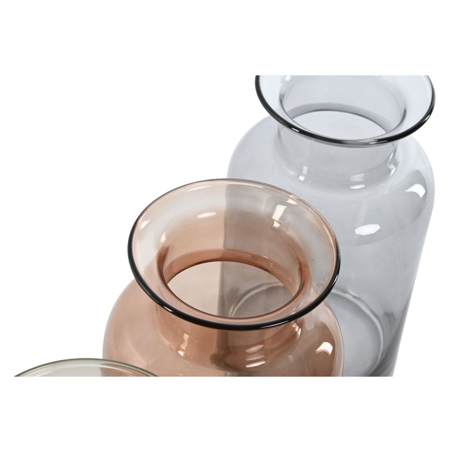 Vase Home ESPRIT Bl Grn Rav Krystal 14,5 x 14,5 x 26,5 cm (3 enheder) #3