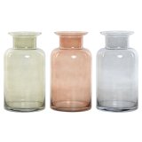 Vase Home ESPRIT Bl Grn Rav Krystal 14,5 x 14,5 x 26,5 cm (3 enheder) #1